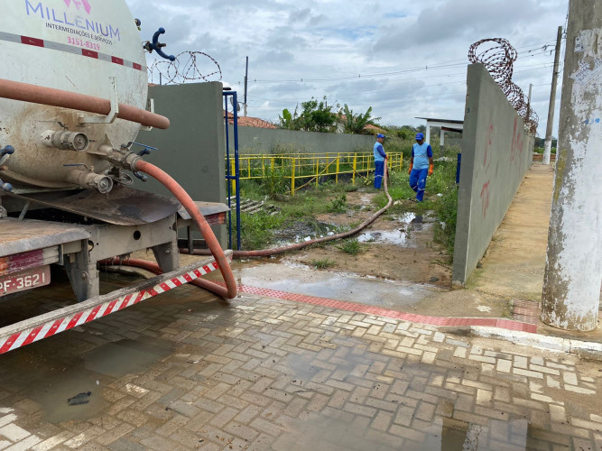 Ação de vândalos interrompe funcionamento da estação elevatória de esgoto do Residencial Rio Doce